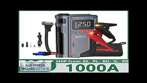 4 In 1 Car Jump Starter with Air Compressor Portable Booster Charger Review