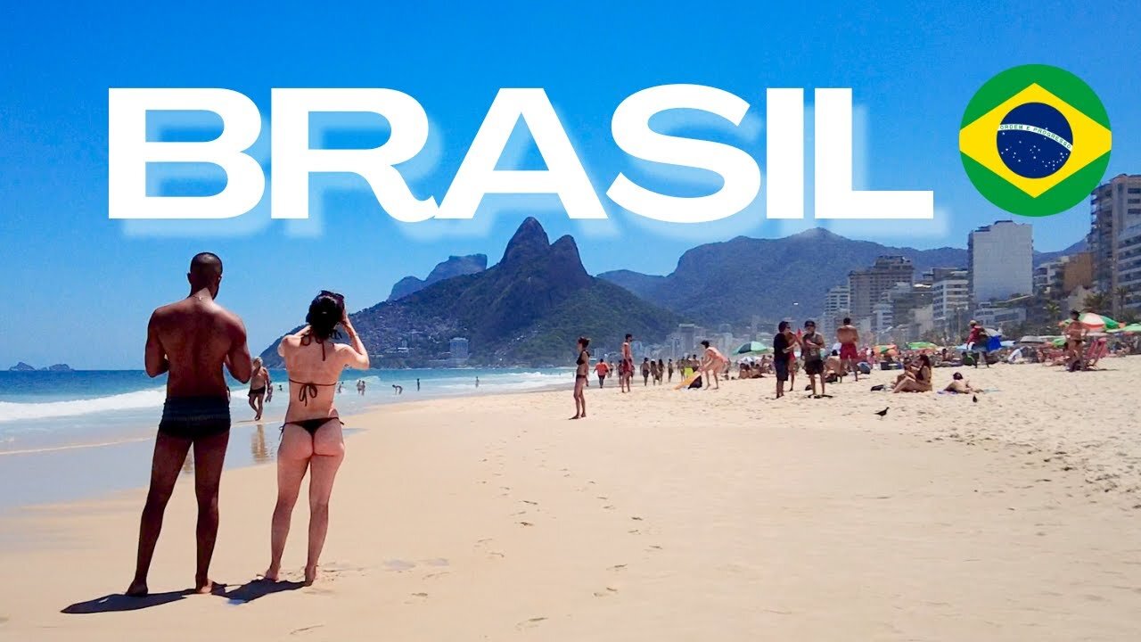 BRASIL RIO DE JANEIRO 🏖️ Beach Walking Tour | 4K