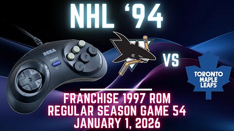 NHL '94 Franchise League (1997) - Sharks (Len) at Leafs (Kaze) {Genesis} - Game 54