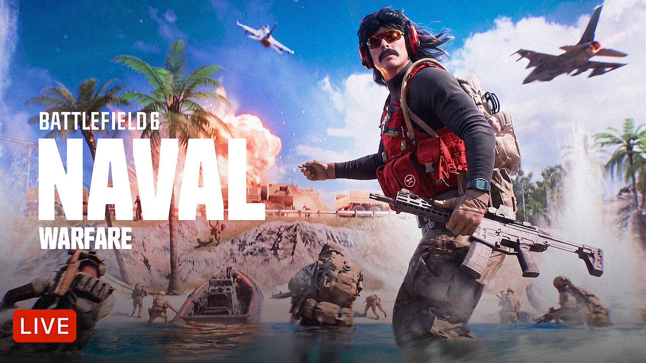 🔴DR DISRESPECT - BATTLEFIELD 6 - LAND. AIR. SEA. thumbnail