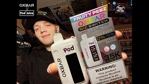 Reviewing OXBAR Fruity Pebz Nic Switch 35k Vape!! (Flavor by PodJuice!)