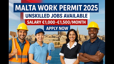 🇲🇹 “Malta Work Permit 2025 | Complete Guide to Apply for Jobs in Europe