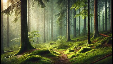 25-Minute Rainy Forest Ambience with Soft Acoustic Music | Relax, Focus & Study in Nature