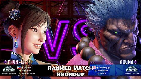 Kuya Kalbo SF6 Ranked Roundup. Chun Li Master Rank [Hori Fight Stick]