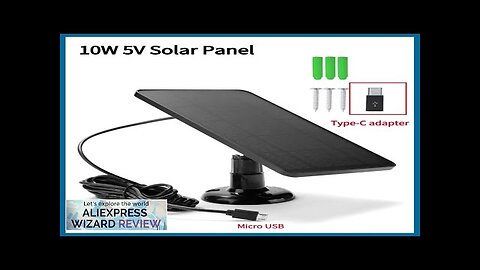 10W 5V Solar Panel 2in1 Micro USB+Type-C Solar Panels Outdoor Solar Cells Review