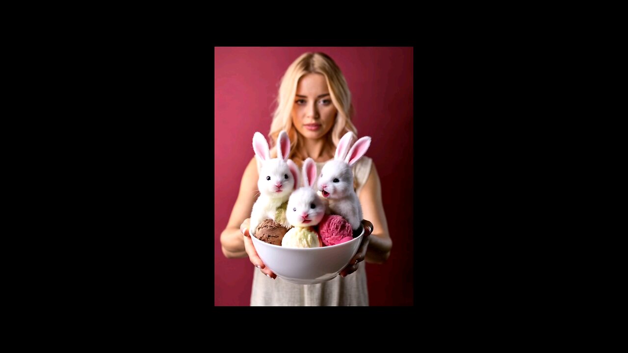 Cute Bunnies Pop Out Of Ice Cream