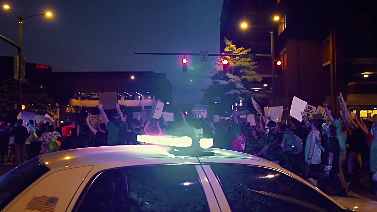 cop patroling the street