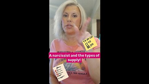 A narcissist and the types of supply!