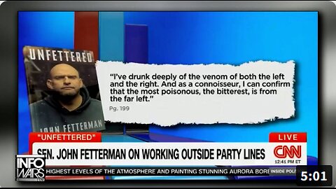 VIDEO: Senator John Fetterman Tells CNN That The Left Has "The Most Poisonous, Bitterest Venom" In The Political Discourse Of The United States!