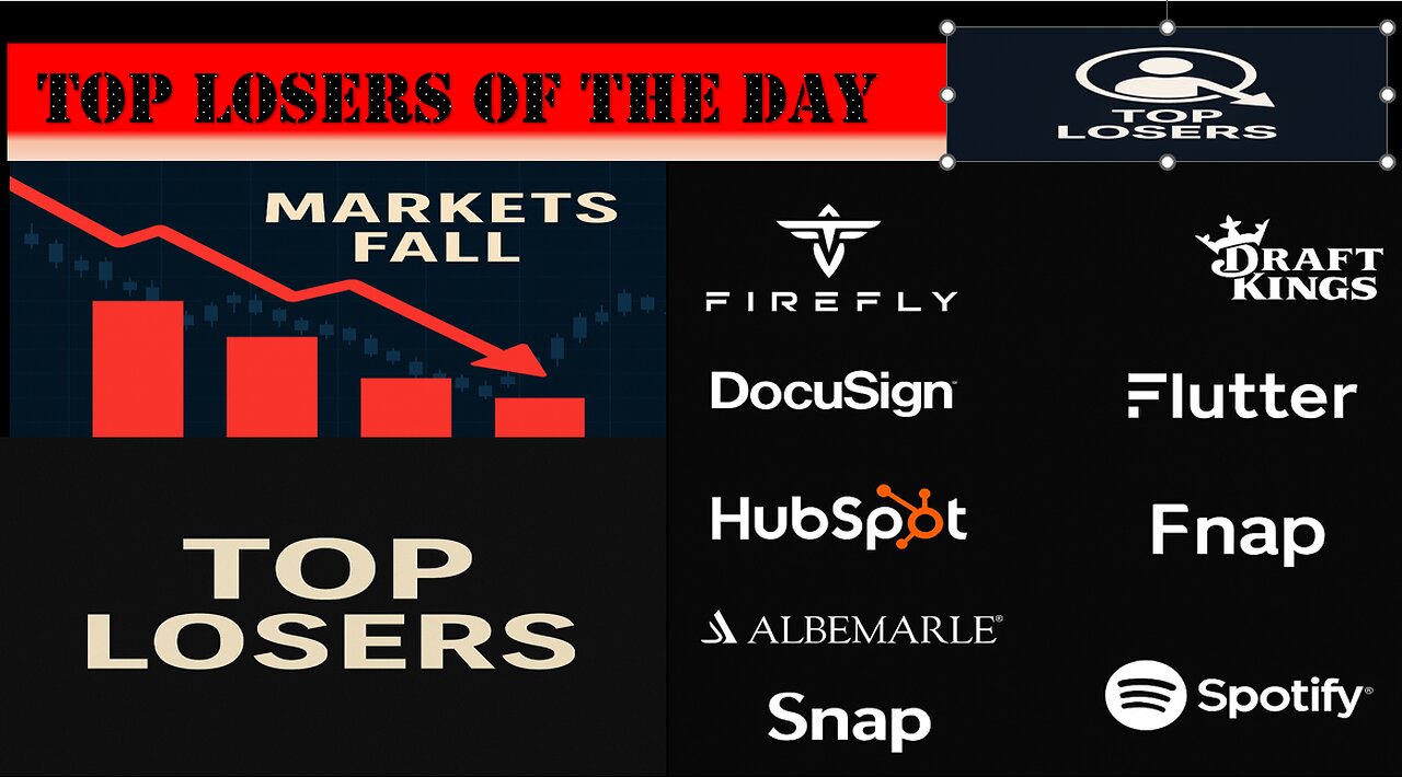 US Stock Market Top Losers - Firefly, DocuSign, DraftKings Crash Big! | Sept 30, 2025