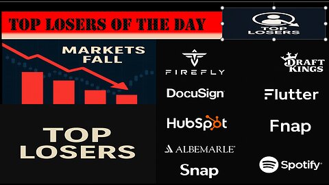 US Stock Market Top Losers - Firefly, DocuSign, DraftKings Crash Big! | Sept 30, 2025
