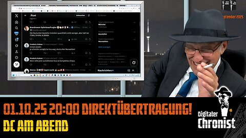 Aufzeichnung vom 01.10.25 Direktübertragung! DC am Abend