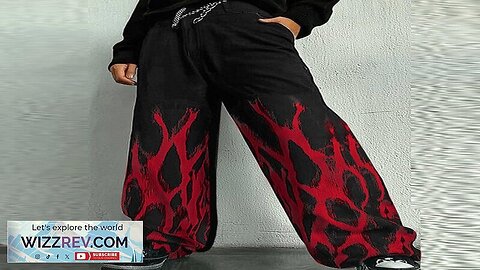 INCERUN Mens Casual Print Color Block Pant Zipper Button Casual Loose Fit Review