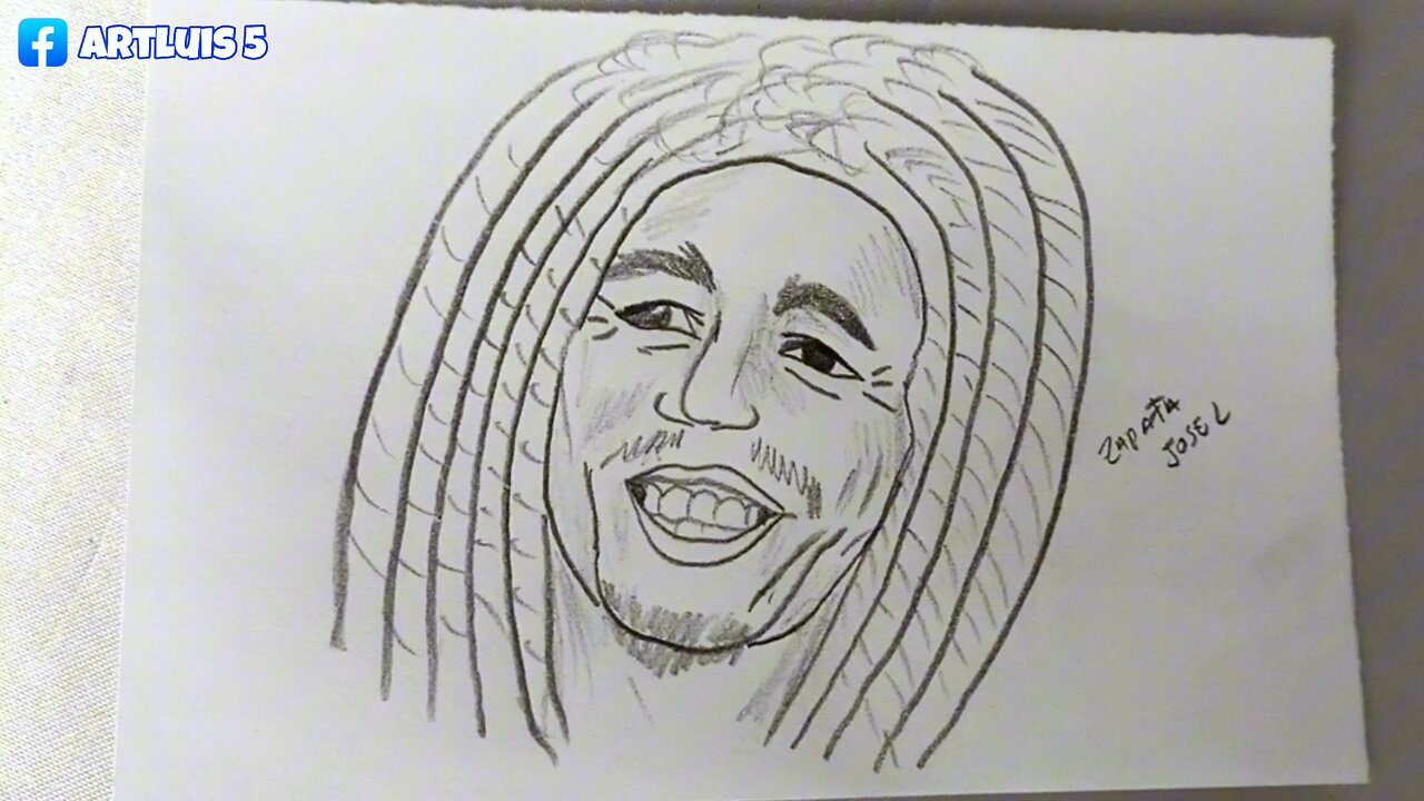 How to draw Bob Marley