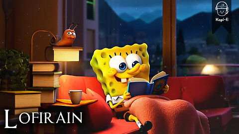 Lofi Rain with Spongebob- Lofi Beats To Sleep, Relax, Chill, Study To