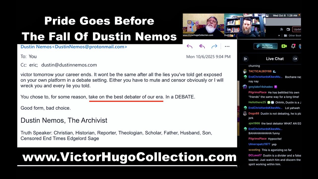 Pride Goes Before The Fall Dustin Nemos Claims He Is The Best Debater Of Our Era Before Quitting