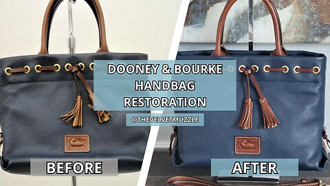 How to Clean & Restore a Dooney & Bourke Pebble Grain Leather Tassel Tote Bag | Rare Thrifted Find