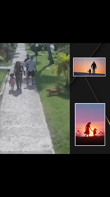 Mother shields daughter from an unleashed dog that lunges at them—prompting male owner to shove her