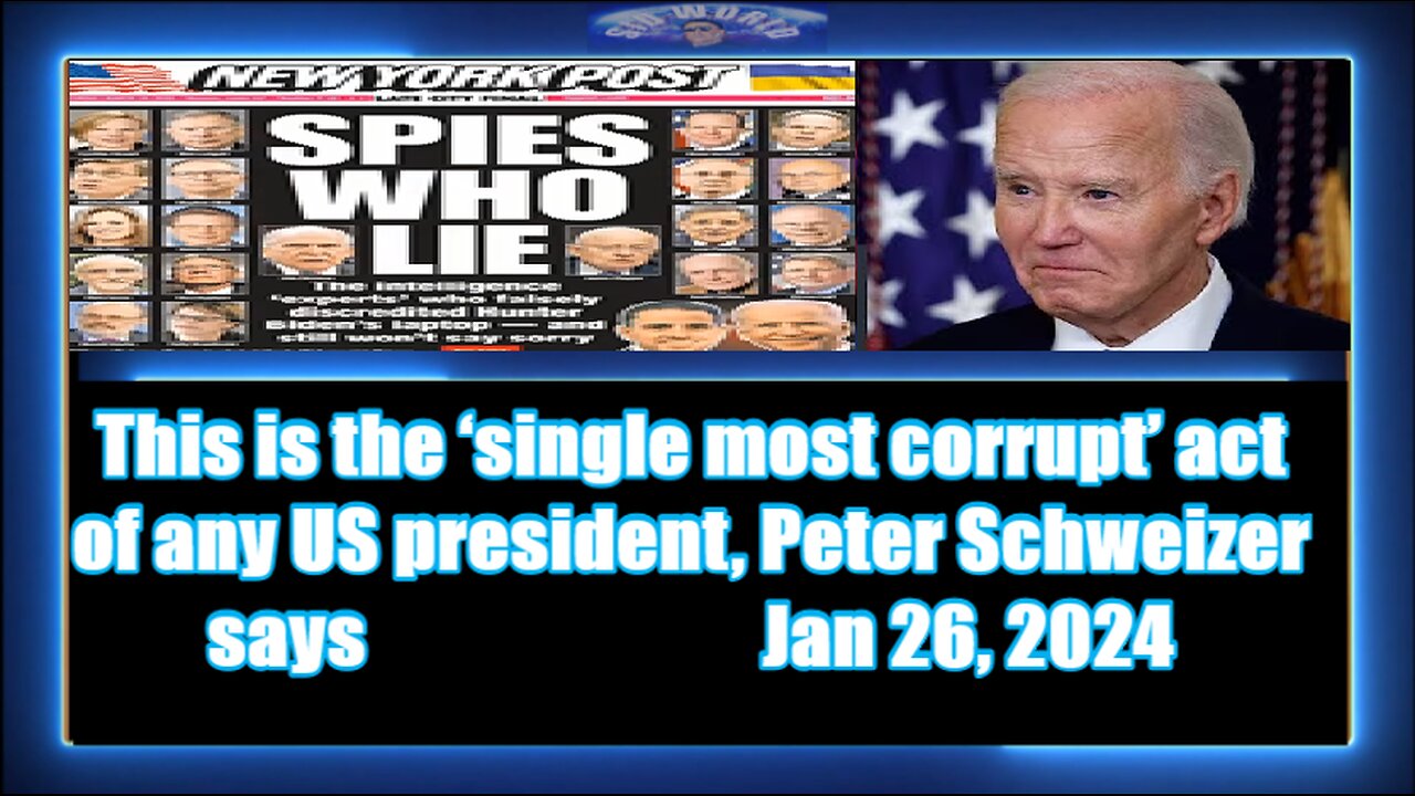 This is the ‘single most corrupt’ act of any US president, Peter Schweizer says