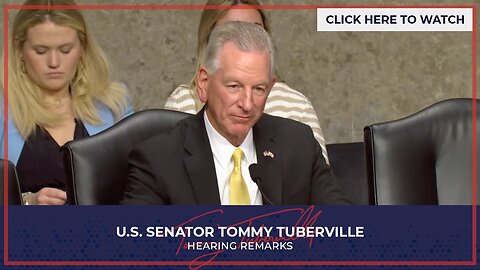 Senator Tuberville at SVAC Hearing on Healing through Adaptive Sports