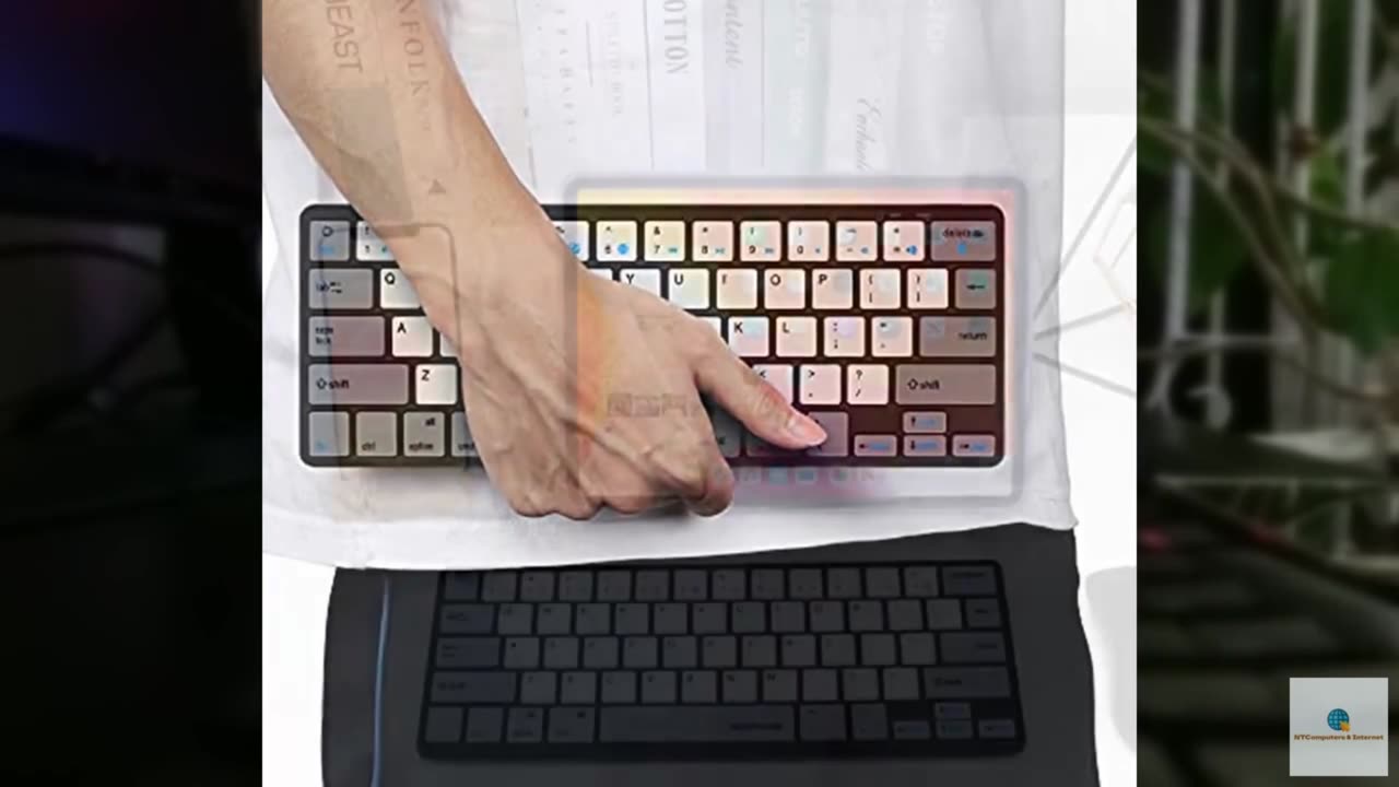 SurnQiee 64-Key 60% Compact Wireless Bluetooth Keyboard, Compatible with MacBook