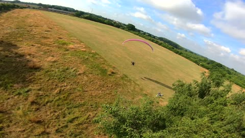 Drone Chasing Paramotor