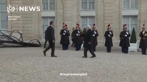 France's Macron meets Palestinian president Abbas