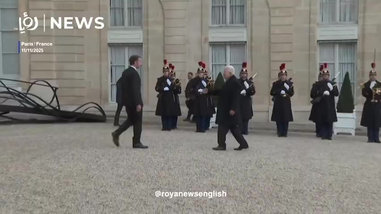 France's Macron meets Palestinian president Abbas