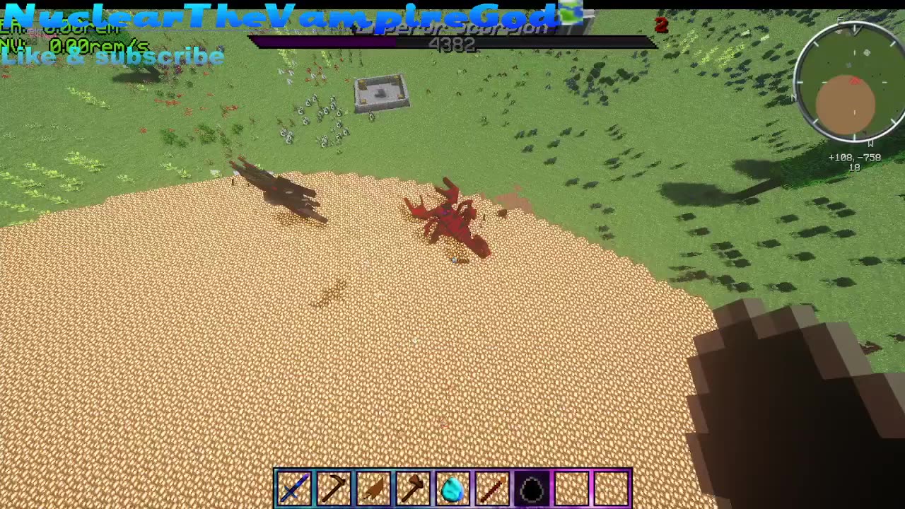 Minecraft Mob Battle Morgoth Vs Arctic scorpion vs emperor scorpion