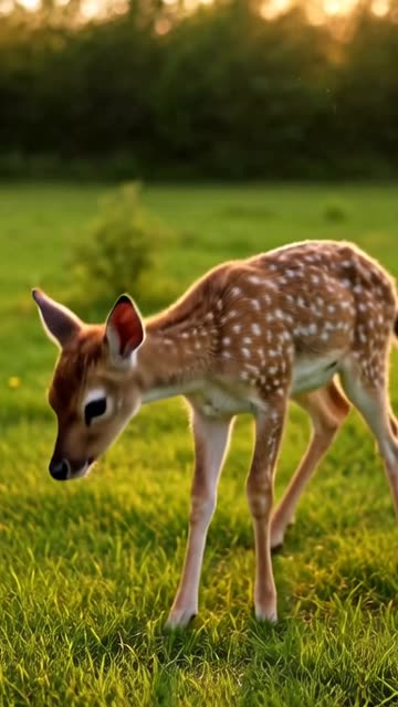 Baby Deer Walking for First Time