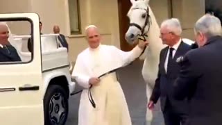 🟢 BEHOLD: Pope Leo Gifted a "Pale" Horse