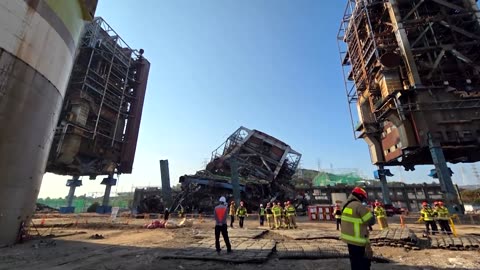 Several trapped after collapse at South Korea power plant: official