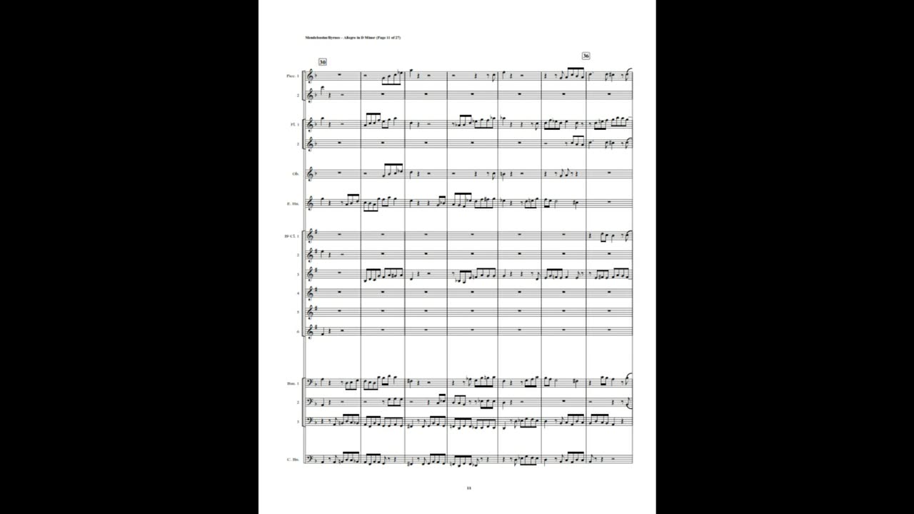 Felix Mendelssohn – Allegro in D Minor, Op. Posth. (Woodwind Choir)