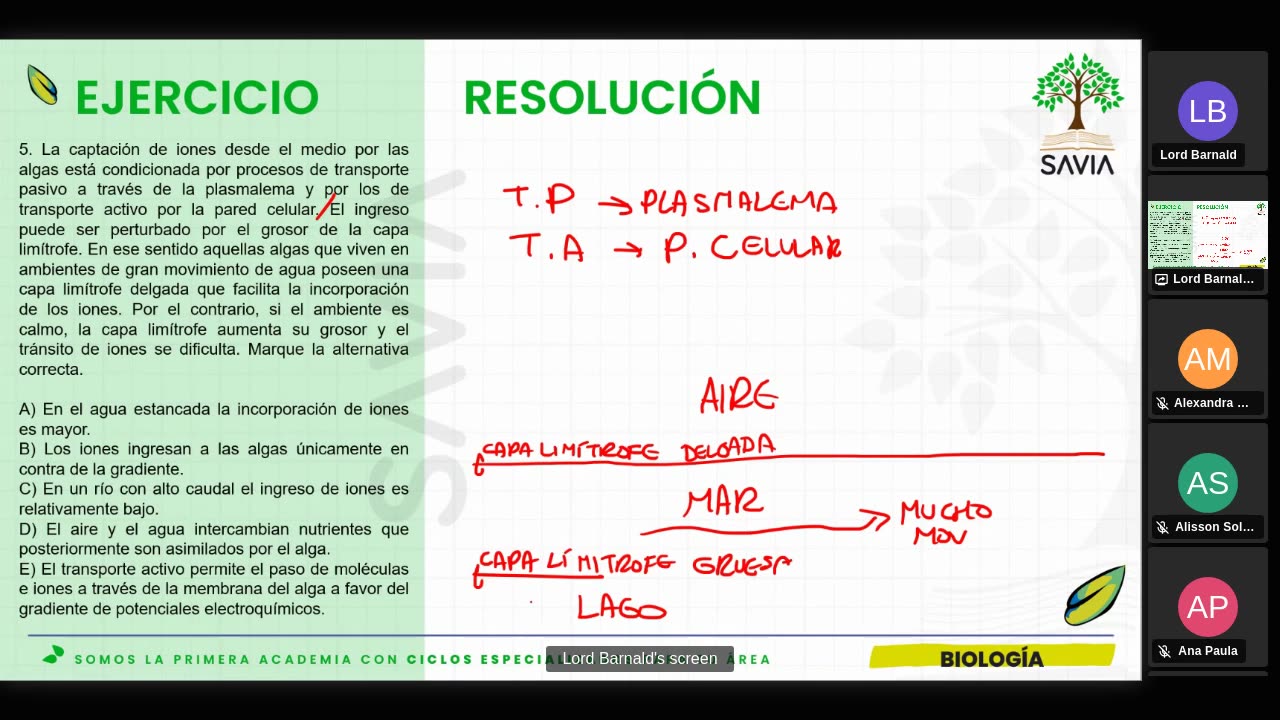 SAVIA SEMIANUAL 2024 | Semana 12 | Biología