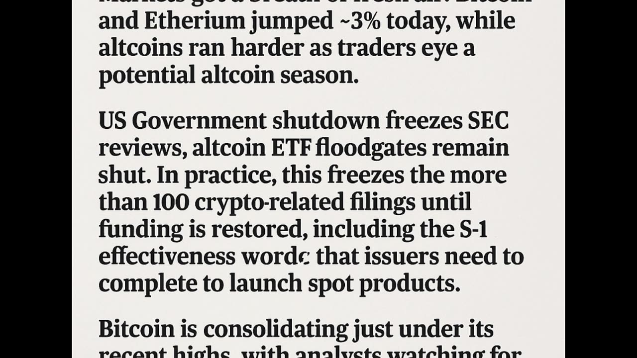 Altcoins gained momentum on buzz of an incoming altcoin season.