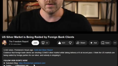 US SILVER SUPPLY IS BEING RAIDED BY FOREIGN BANKS