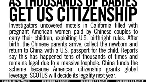 China's Massive RENT-A-WOMB' scheme as thousands of babies get US citizenship