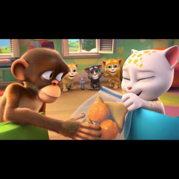 Billi Mausi Aayi 🍬 | Funny Hindi Animal Rhyme for Kids | Sharing is Caring Lesson 🐒🐱