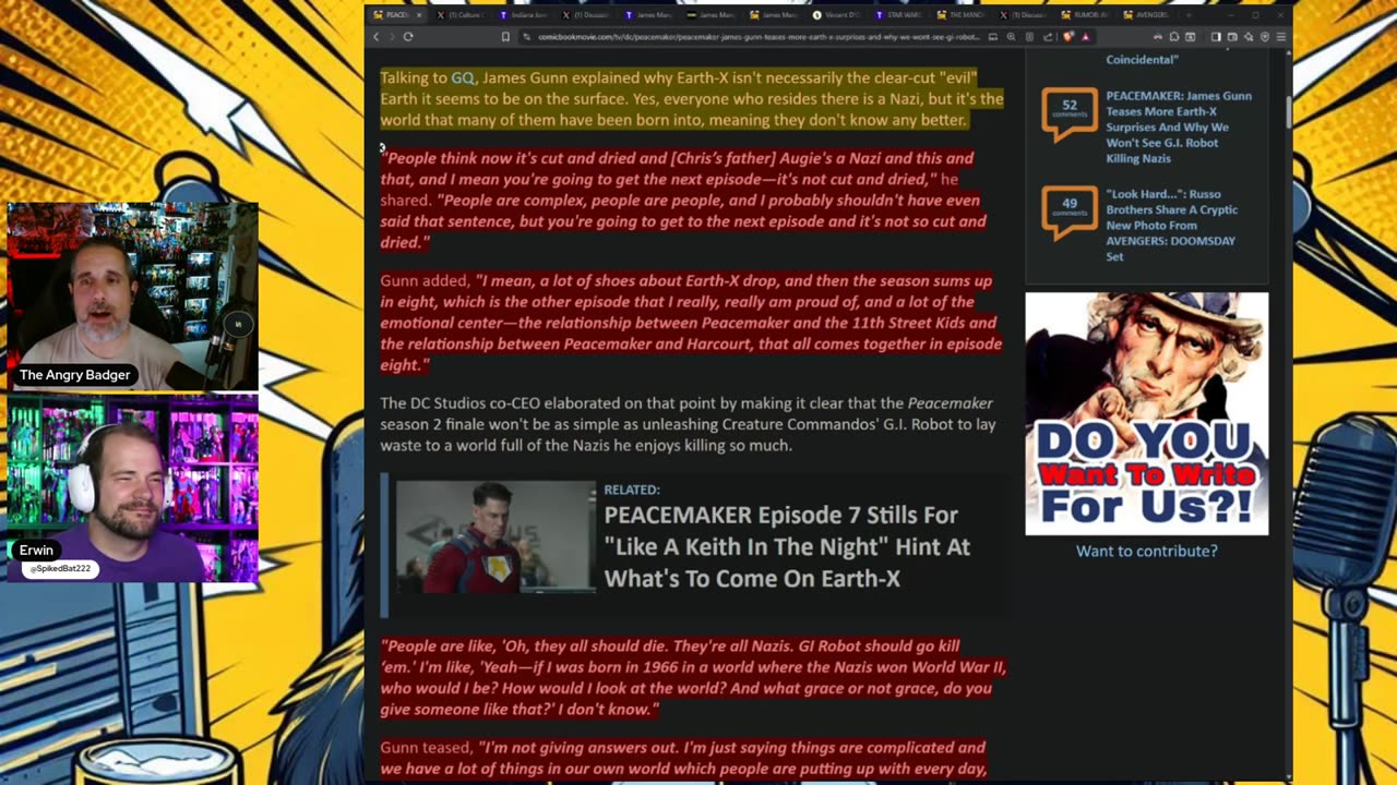 James Gunn Talks PEACEMAKER Finale & EARTH X In The DCU! Not Everyone Is Evil On Earth X!?
