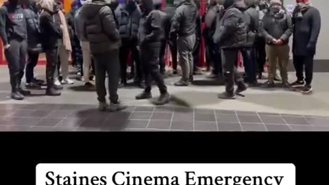 English cinema shut down by masked Third World thugs because they find the