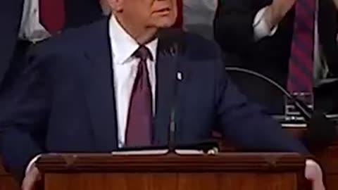 President Trump declares "America is back."