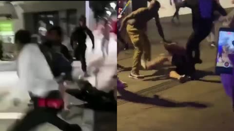 Africans attack Spanish people