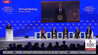 Trump Speaks to Davos Conference Via Video Conference