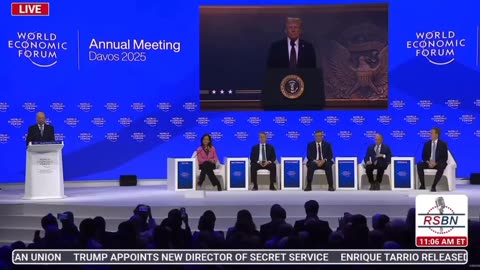 Trump Speaks to Davos Conference Via Video Conference