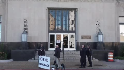 Big Tish has one fan outside the courthouse today