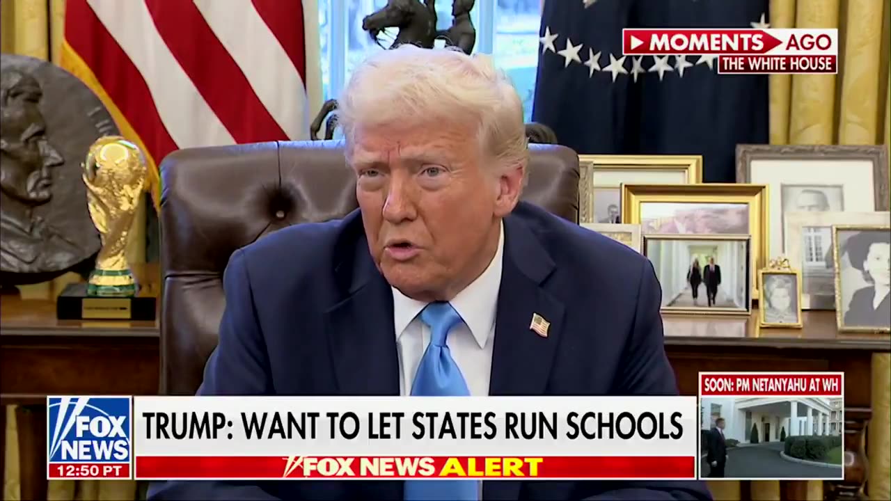 President Trump says he told Linda McMahon he wants her to close the Department of Education