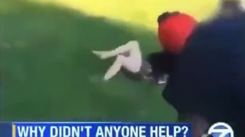 Black attacks a White woman mid-day and no one helps