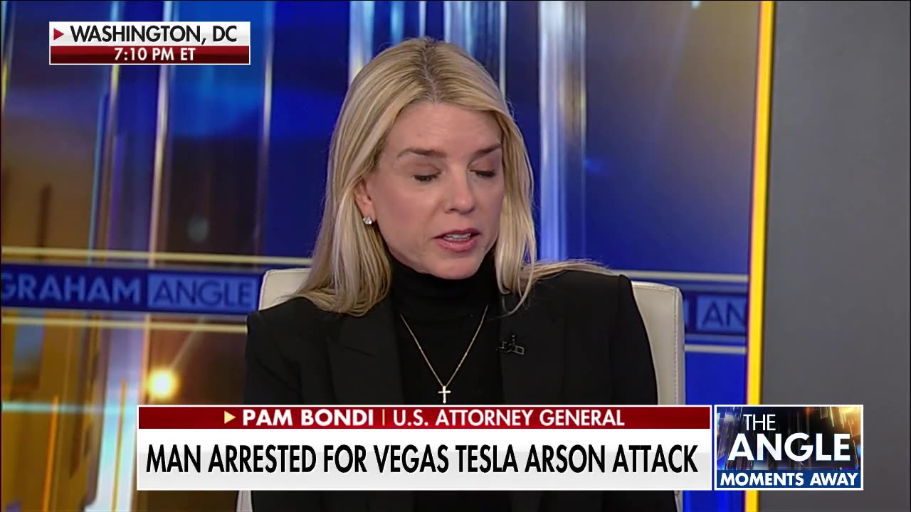 AG Bondi: Terrorism Suspects Arrested for Tesla Attacks Will Not Get 'Any Plea Negotiations'
