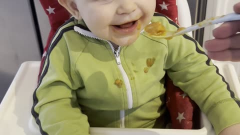 Baby Kayla Eating Dinner and Making Fart Sounds 🤣🍽️