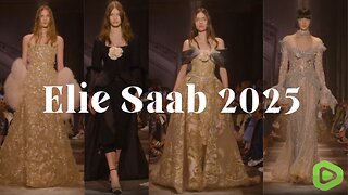 Elie Saab 2025| Midnight Romance & Luxurious Embroidery Steal the Runway ✨💫